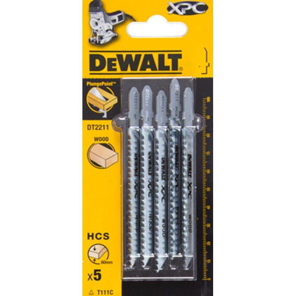 Dewalt Jigsaw Blade 100X75/60 T111C Xpc Wood / 5 Pcs.