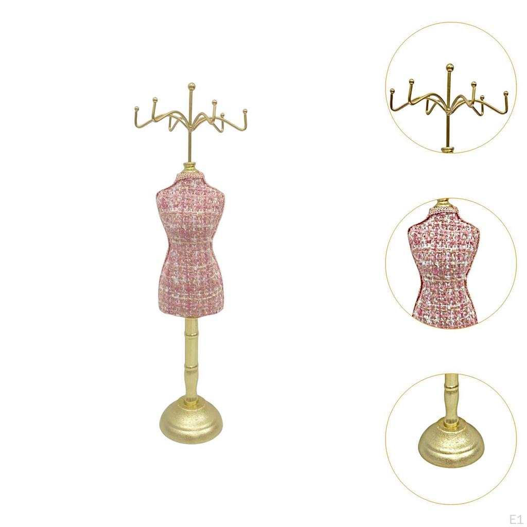 Jewelry Display Stand Holder Mannequin Dress Easy To Use Necklace Showcase Hanging Rack