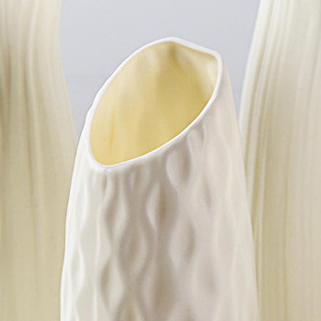 Flower Vase Nordic Style Simulated Flower Vase Decoration for Living Room Dining Room C Type White