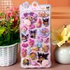 Kawaii Sanrio Happy Buttocks Stickers My Melody Kuromi Soft Pinched Decompression 3D Relief Sticker Cartoon Reward Bubble Decals
