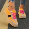 New Large Size Casual Flat Shoes Color Matching Retro Ins Sports Board Shoes German Training Women's Size