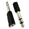 Adaptor convertor audio de sex feminin de 6,35 mm 1/4 inch dublă la mufă stereo de 3,5 mm