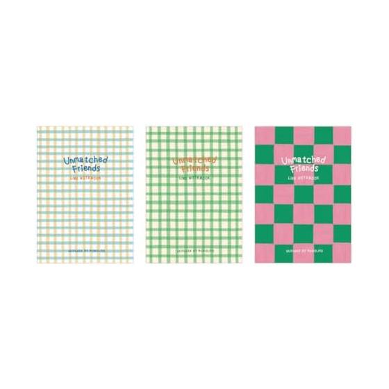 Monolike Unmatched Friends A5 Stitch line note 3P A SET - Unmatched Friends A5 Stitch line note 3P A SET