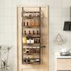 2 In 1 Over The Door Pantry Organizer, Wall Mounted Spice Rack, 6/8 Layer Design Spice Cabinet, Pantry Door Seasoning Shelves with Adjustable Basket