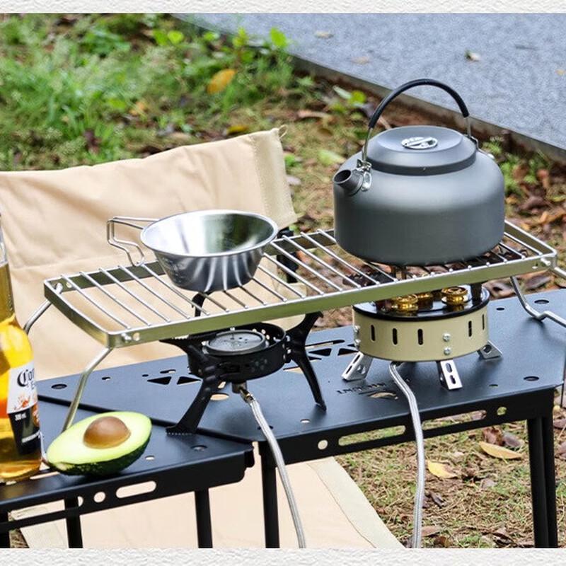 ZISIZ Portable Grill Rack & Tongs Set