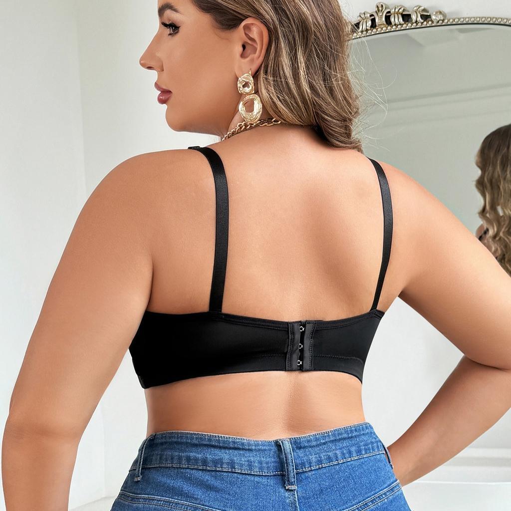 Lace Large Size Thin Push-Up Bra Semi-transparent Sexy Adjustable Underwear