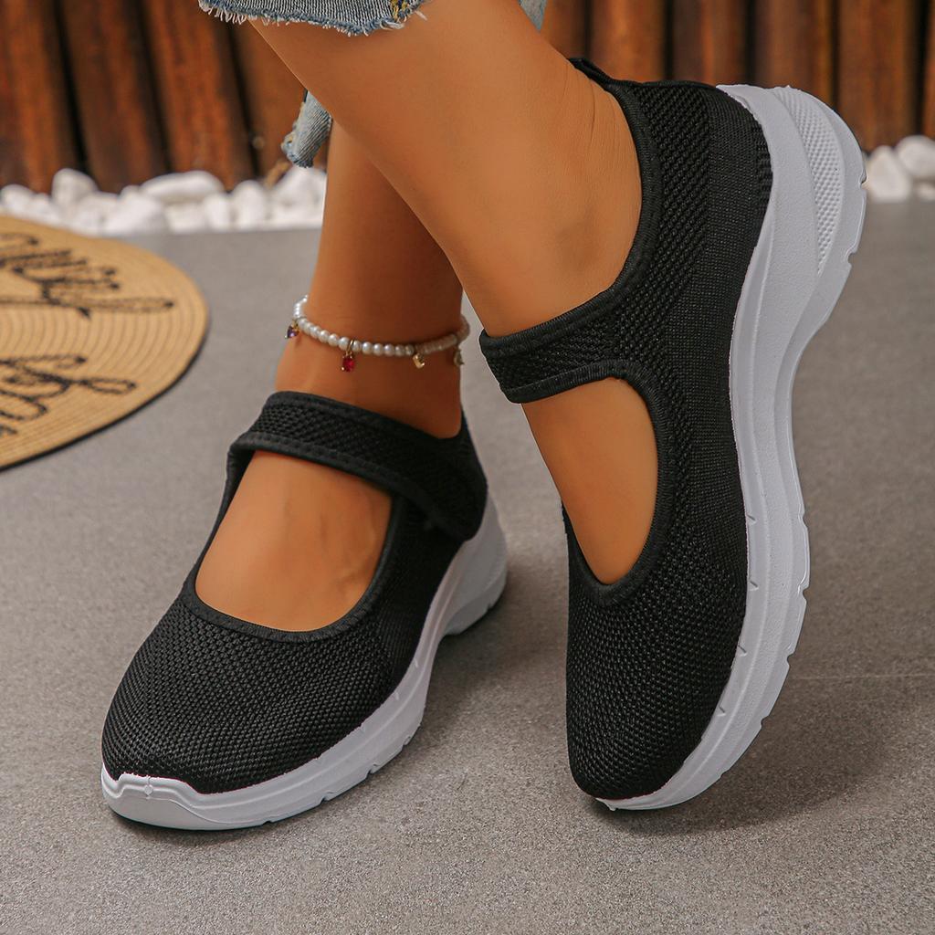 Scarpe Mary Jane da Donna Tessuto Fly Traspiranti Basse Leggere Casual per Camminare