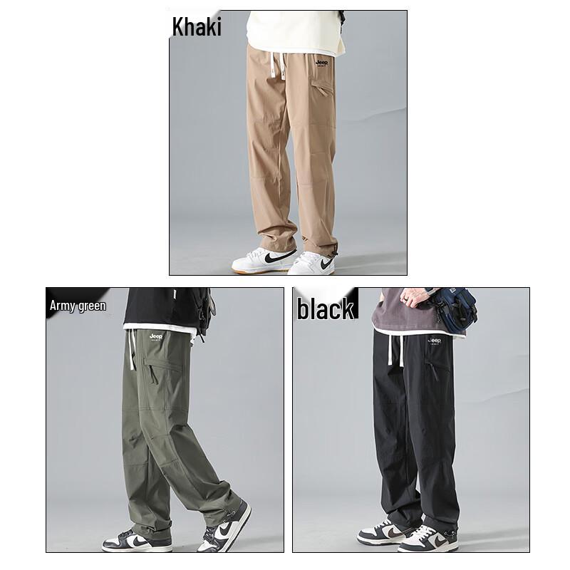 JEEP SPIRIT Men's Casual Straight-Leg Cargo Pants
