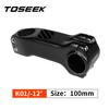 TOSEEK Custom Toray T800 Carbon Fiber Road Mountain Gravel Bike Stem -12 Degree 31.8mm Handlebar Clamp 28.6mm Steerer Clamp OEM