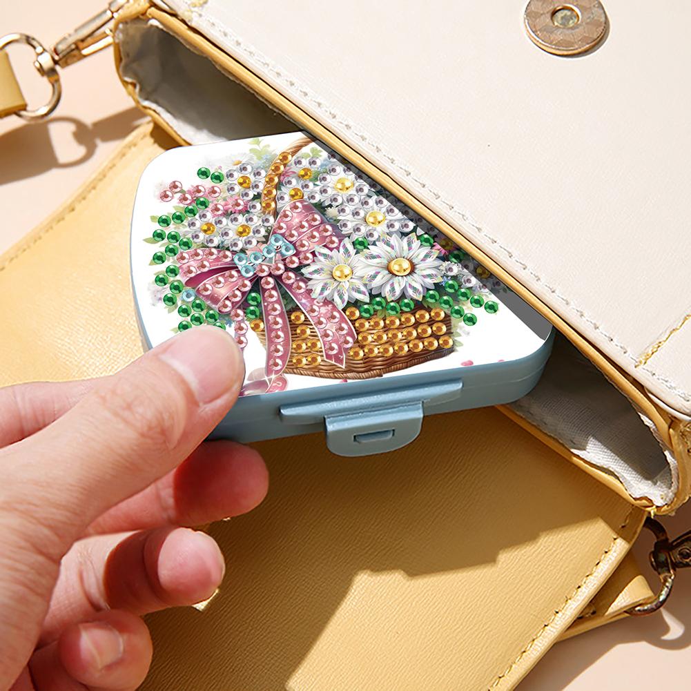 5D DIY Diamond Painting Dot Pill Case Diamond Painting Pill Dispenser Diamond Art Travel Medicine Storage Case for Art Craft