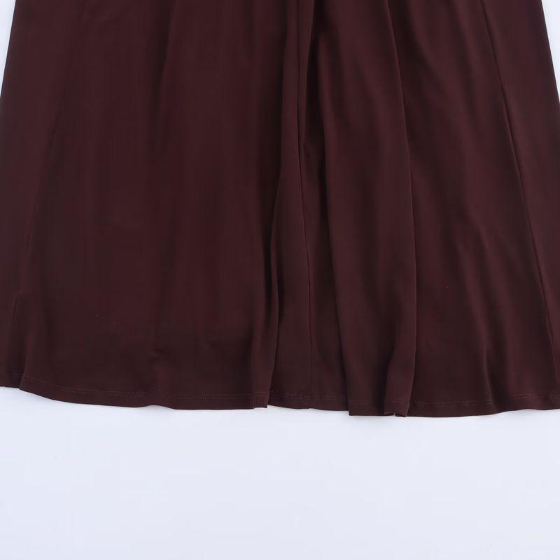 Kaslead New Women clothes Western Style Fashion Slim fit Simple Backless Long Dress 5063253