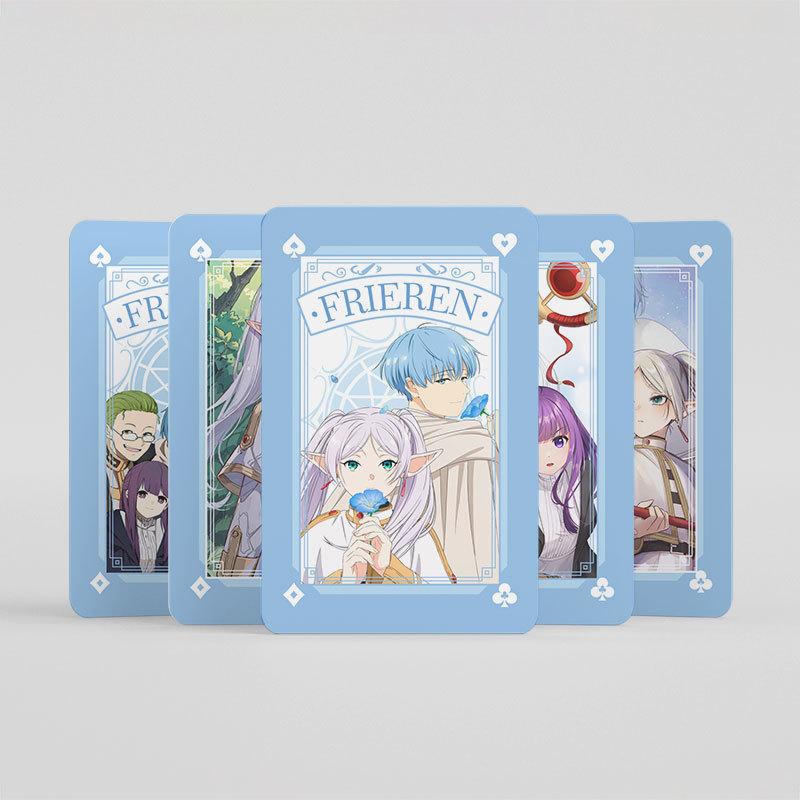 Anime Poker Toy Frieren At the Funeral Game Cards Frieren Himmel Cosplay Hardcover Coollection Gift