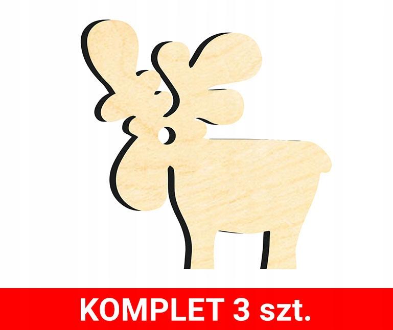 Wooden Christmas tree decorations Z40 3 pcs.
