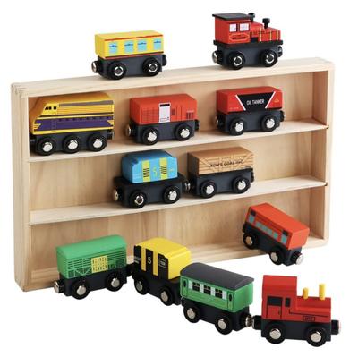 Apricity Wooden Train Mini Attaches with Comes with a Cleaning Great for Interiors Set, Car, Magnets, Box,