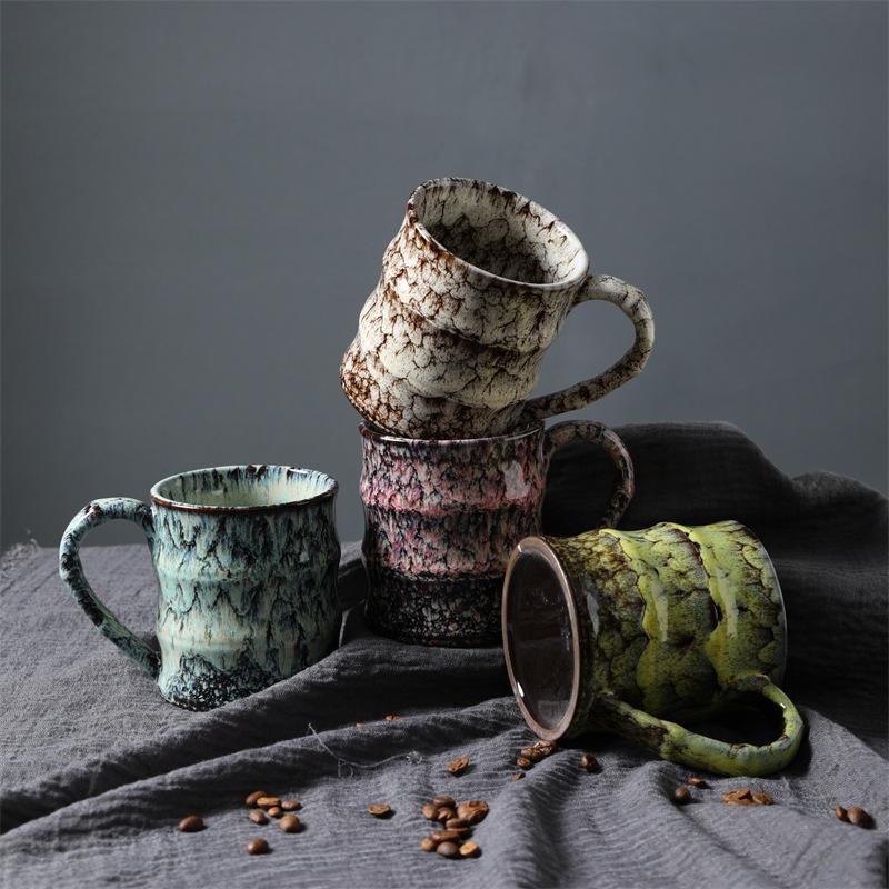 Large-Capacity Ceramic Kiln Change Water Cup Creative Coffee Cup Hot-Selling Ceramic Cup Creative Cup