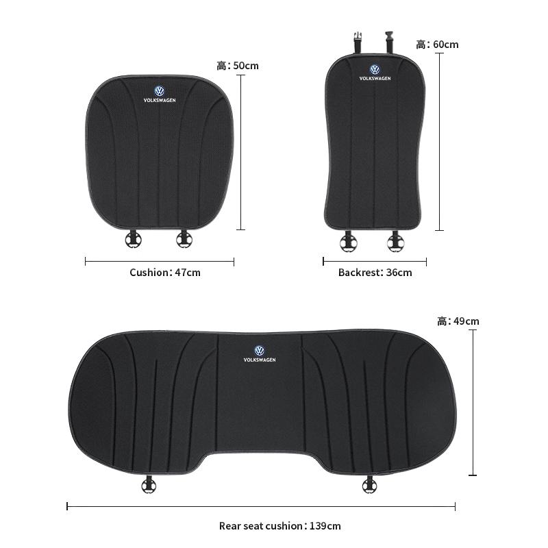 Volkswagen Car Seat Cushion Cover Breathable Soft Mats Accessories For VW GTI Polo Golf Passat Tiguan Arteon Jetta T-ROC ID.4 CC Jz6