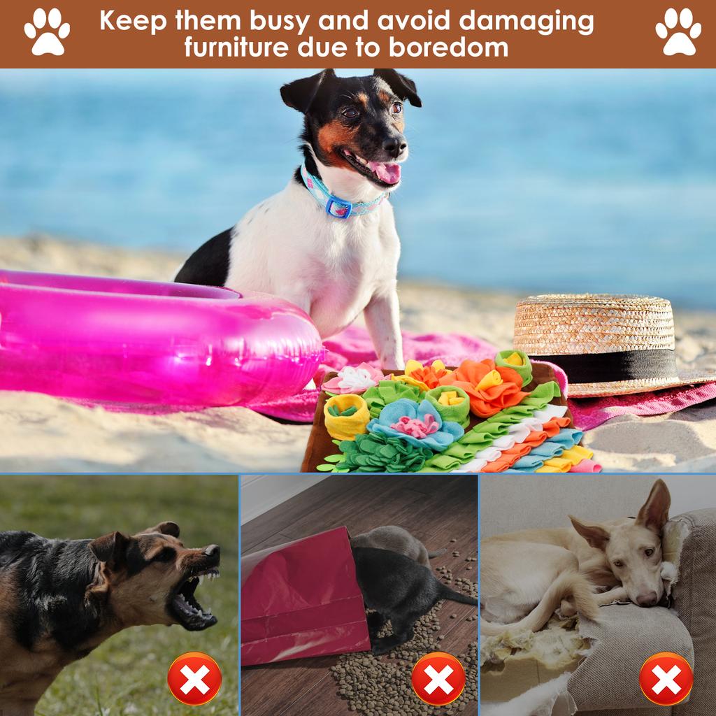 Mat na olizování a čichání pro uvolnění stresu Velký čichací podložka pro psy Interaktivní trénink a pomalé krmítko pro mazlíčky Podložka na pamlsky pro psy Hračky pro psy