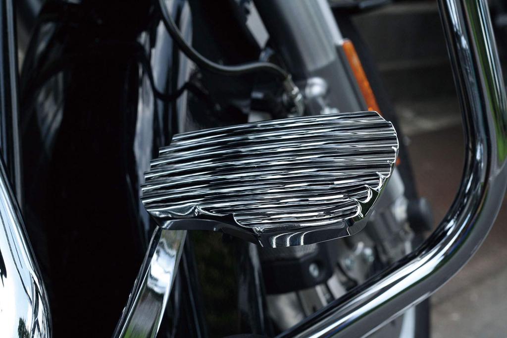 Kijima Motorcycle Parts Brake Pedal Cover Wide Chrome Big Twin HD-05235