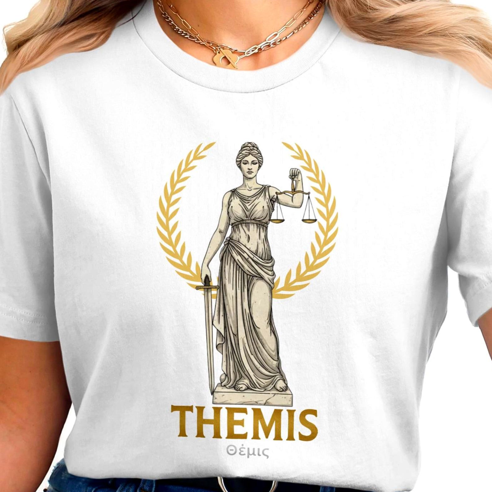 Themis T-Shirt | Greek Mythology | Vintage Greek Goddess Tee S