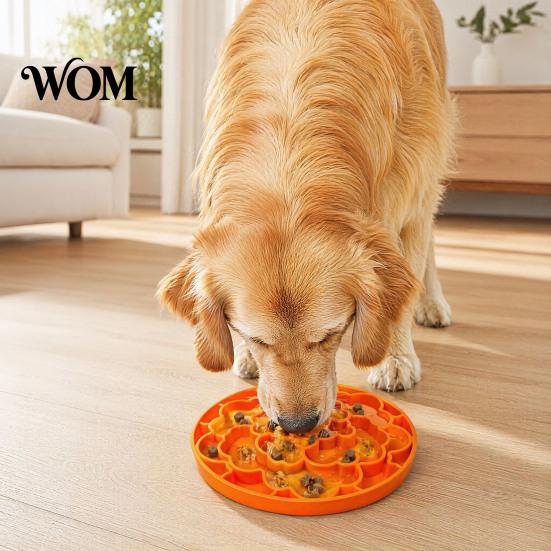 Multi-grid Slow Feeder Mat Pet Mat, Soft Silicone Dog Lick Prevents for Pets Choking, Dish Dogs Cats Kibbles Thick Treat Feeding And