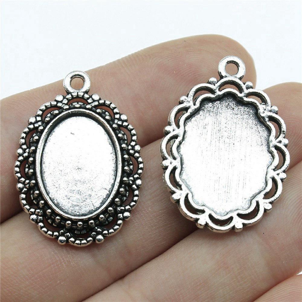 Owalna szklana baza kaboszonowa, oprawa, ramka pasująca 18x25mm 13x18mm, akcesoria, części, męska biżuteria, masywna, oryginalna dla Ciebie