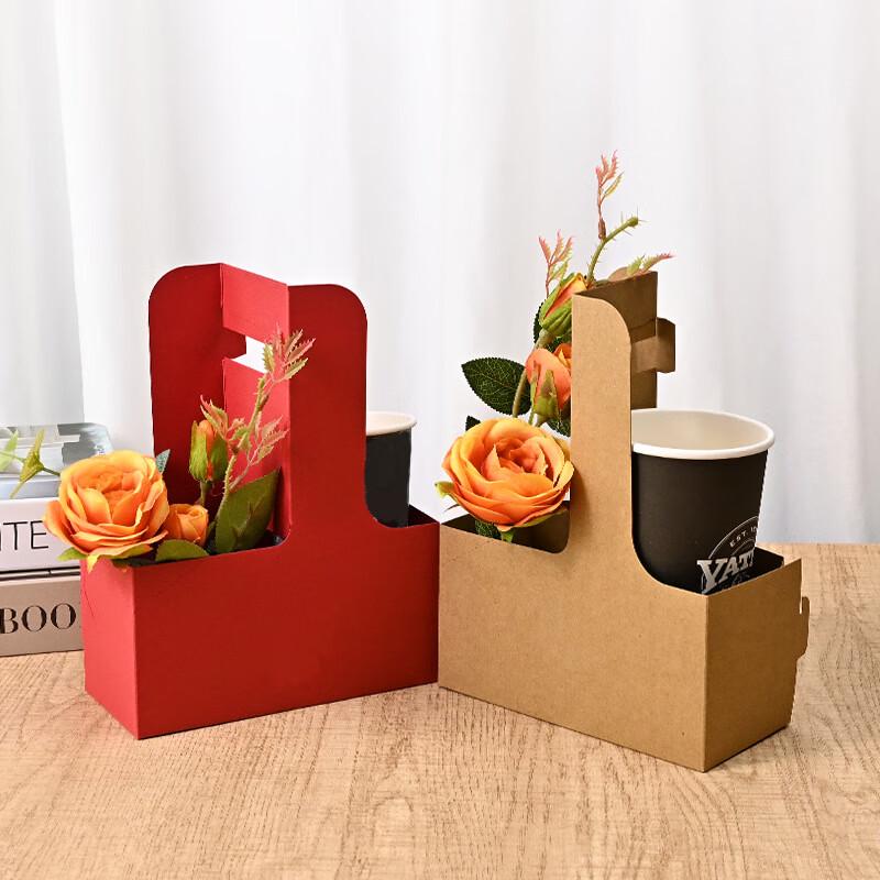 

Kraft Paper Takeaway Cup Holder & Packaging Box