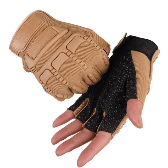 1 Pair Anti-slip Breathable Outdoor Military Climbing Airsoft Half Finger Gloves