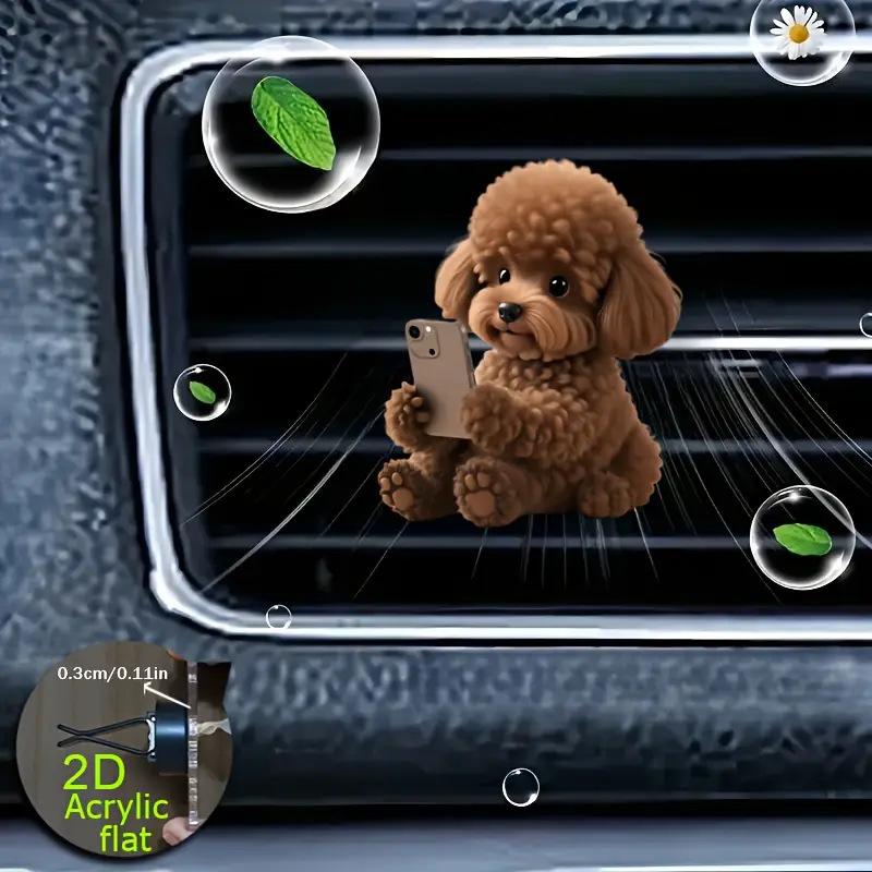 Acrylic Car Vent Clip Aromatherapy Air Freshener Holder 2D Decorative Clip For Car Ac Vents