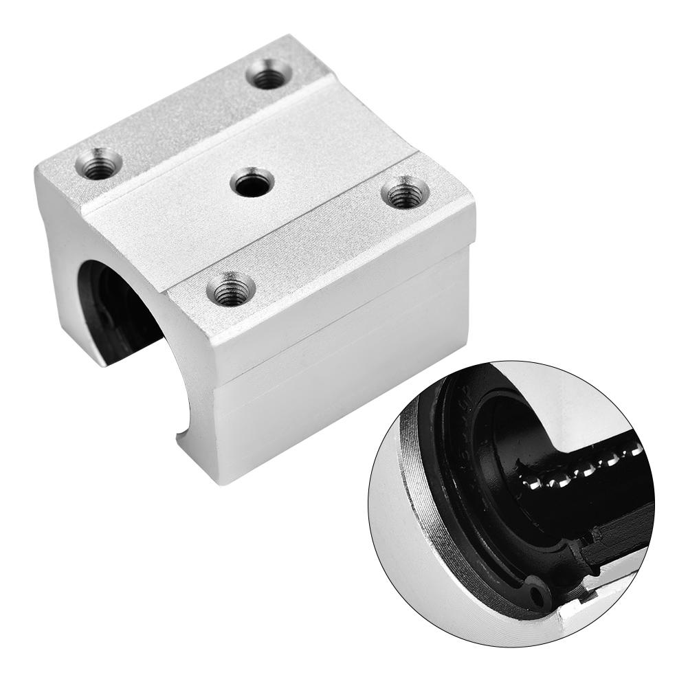 4Pcs SBR16UU 16mm Aluminum Bearing Block Slide Bushing with Open Linear Slide for CNC, with   Plating for  , Strong  Capacity