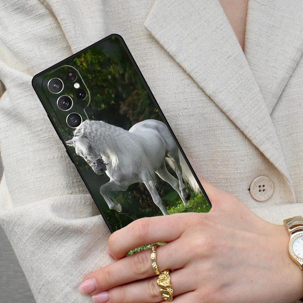 Horse Animal SOFT Cell Phone Case for Samsung Galaxy S26 Ultra S25 S24 S23 S22 S21 S20 Note10 Cover