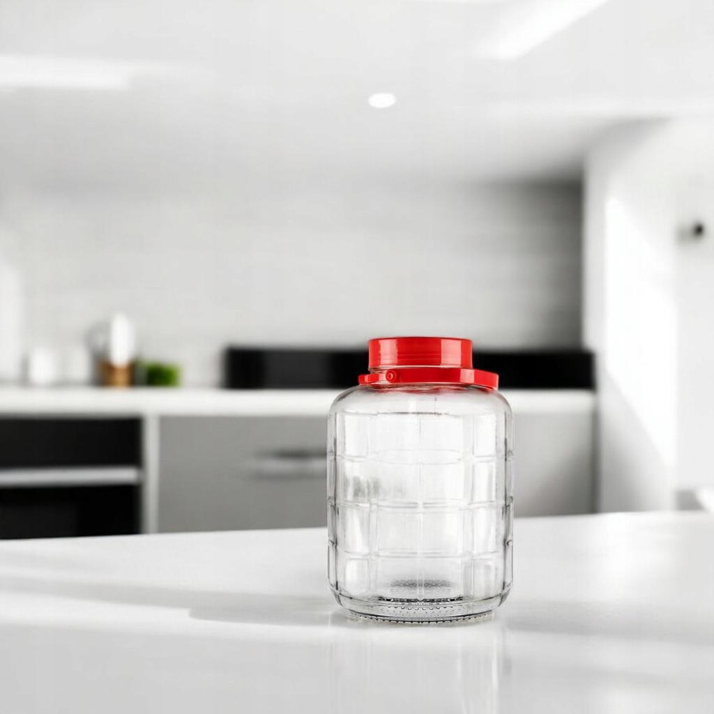 8L EINMACHGLAS Glasgefäß für Konserven, WEINLIKÖRE, mit einem Griff