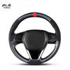 1Lot Hand Sewing Carbon Fiber Leather Steering Wheel Decoration Cover for 2018 Toyota Camry 8 th MK8