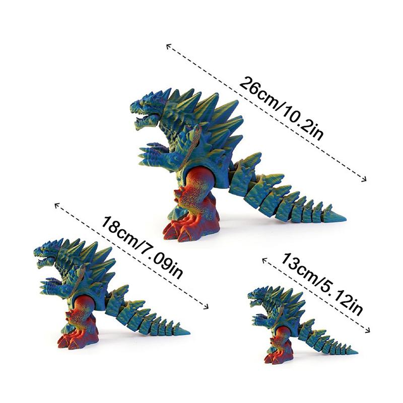 Jucărie Decorativă Dragon cu Articulații Mobile Poate Sta Model Dinozaur Gură Mare Fosilă Dragon Tyrannosaurus Rex Imprimare 3D