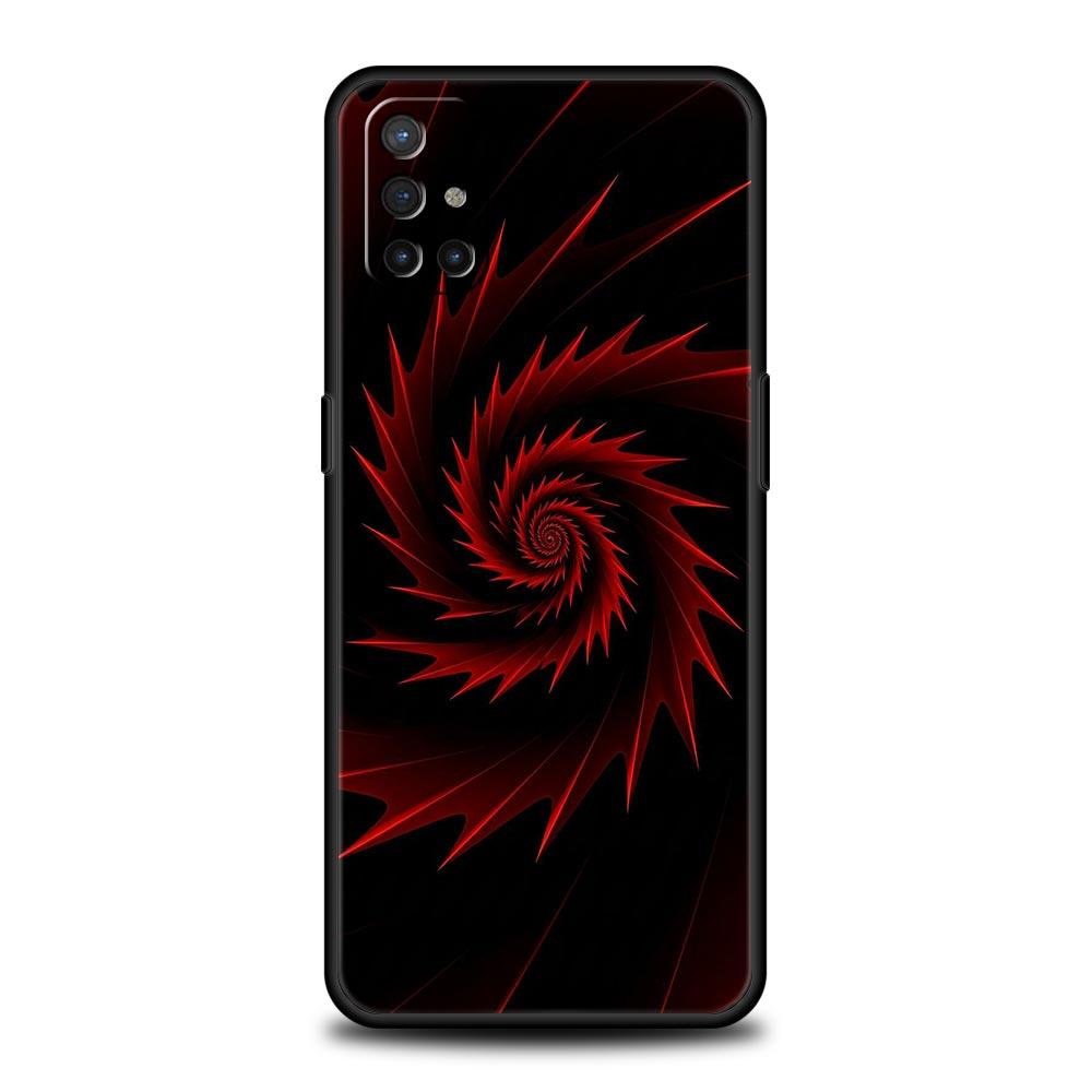Phone Case For Oneplus 13R 13 12 10T 11 R10 Nord N100 N200 N10 9 9R CE 2 3 Z Pro Lite 5G Soft TPU Cover Black Red Ripple Art Bag