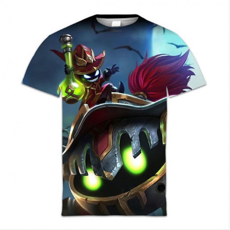 Summer King of Glory Game Clothes Men's Short Sleeved T-shirt for Middle School Students 3D Digital Printed T-shirts Top