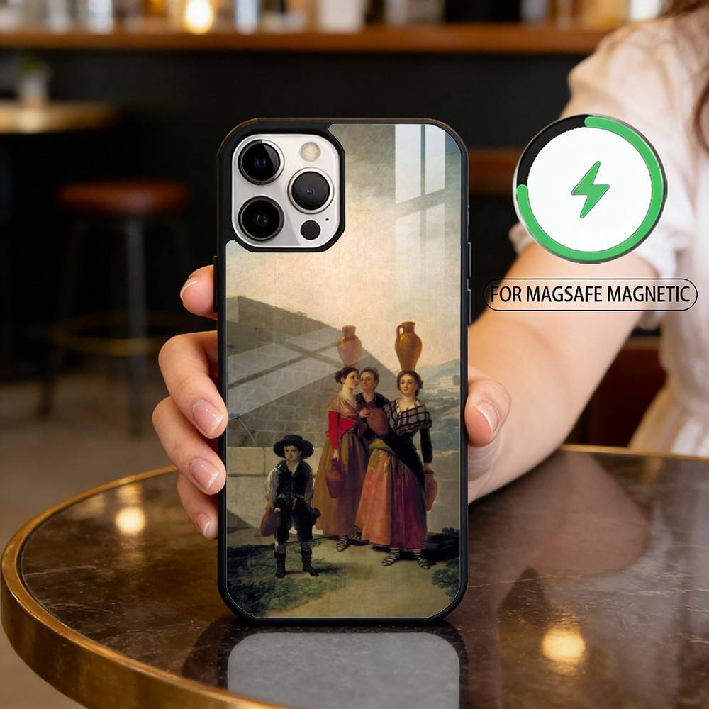 

F-Francisco Art G-Goya Phone Case For iPhone17,16,15,14,13,12,11 Plus,Pro Max Magnetic For Magsafe Wireless Charging iPhone12