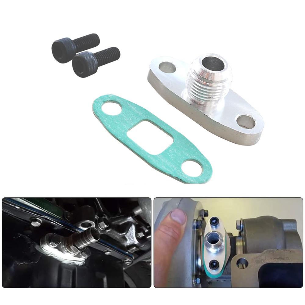 Garnitură de flanșă de evacuare a uleiului turbo 10AN Garrett GT28 GT30 GT35 T3 T4 Kit adaptor turbocompresor