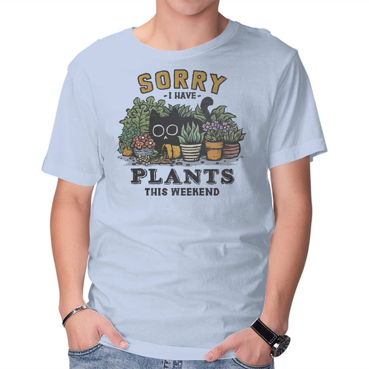 Unisex Crew Neck T-Shirt I Have Plants This Weekend Graphic Short Sleeve Casual Tee XXXXL