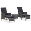 Day and Night - Day and Night 3-piece Garden Furniture Set and Gray Synthetic Rattan Cushions