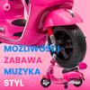 Ride-on Toy for a Child Vespa Scooter Battery-Powered With a Trunk Fuchsia Sun Baby
