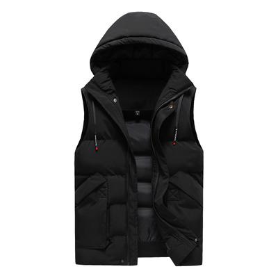 Men's Down Cotton Vest with Thickened and Oversized Warm Vest and Vest
