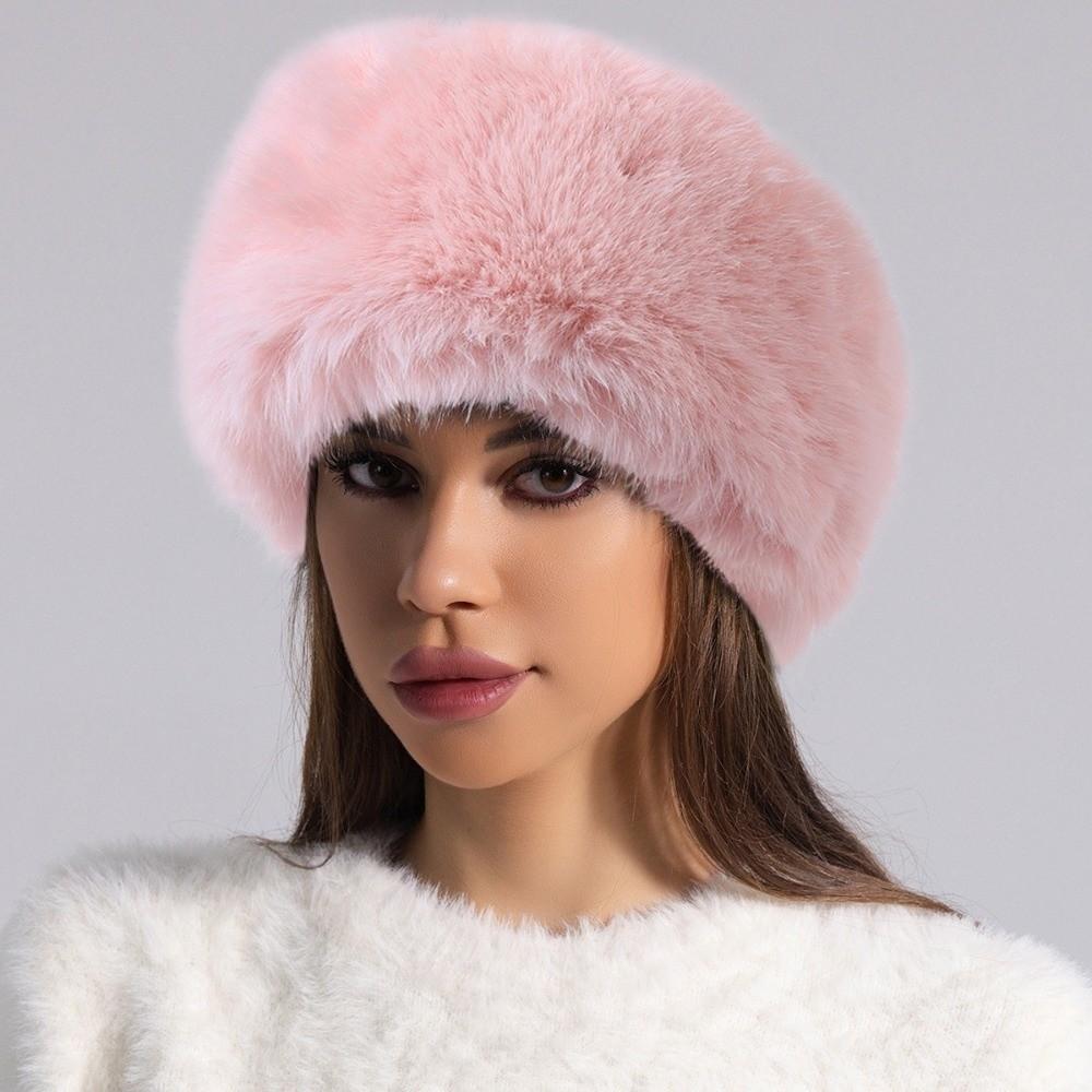 Faux Fur Empty Hat Soft Headband Cover Fashion Travel Brimless Hat