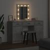Makeup Table with Drawers Gray 50 x 41 x 135 cm Engineered Wood