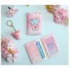 Estuche para tarjetas con parche de cuero oficial de BTS BT21 CHEERY BLOSSOM Auténtico