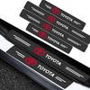 Carbon Fiber Protective Stickers for Car Door Sill Side Anti Step Bumpers For Corolla Yaris Chr Auris RAV4 Land Cruiser Camry Highlander Prado