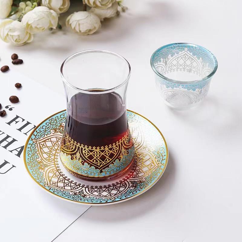 Tasse à café turque raffinée, élégante tasse à thé à motifs pour femmes