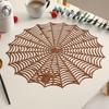 Round Cobweb Table Mat Coasters Hollow Out Heat Insulation Mat Waterproof Non-slip Table Mat