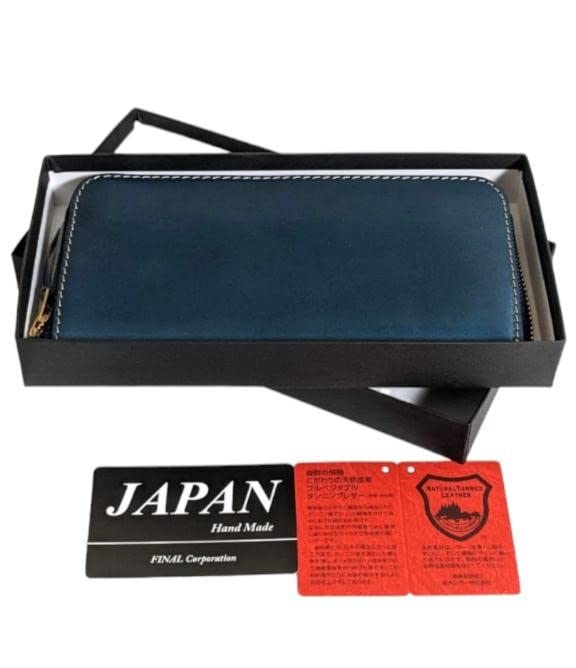 PLUS EIGHT ONE +81: Made in Japan, Genuine Tochigi Leather Long Wallet for Men and Women, Large Capacity, Slim Design, Round Zipper Closure, Premium