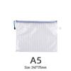 A4 Waterproof Mesh Zipper File Bag - Transparent, PVC, Handheld, Office & Student Stationery.