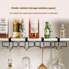 No Drilling Metal Wine Glass Holder - Stemware Rack For Under Cabinet Storage Kitchen Organization Kitchen/Bar Storage Supplies